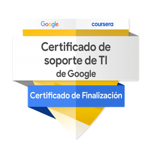 Certificado de soporte de TI de Google